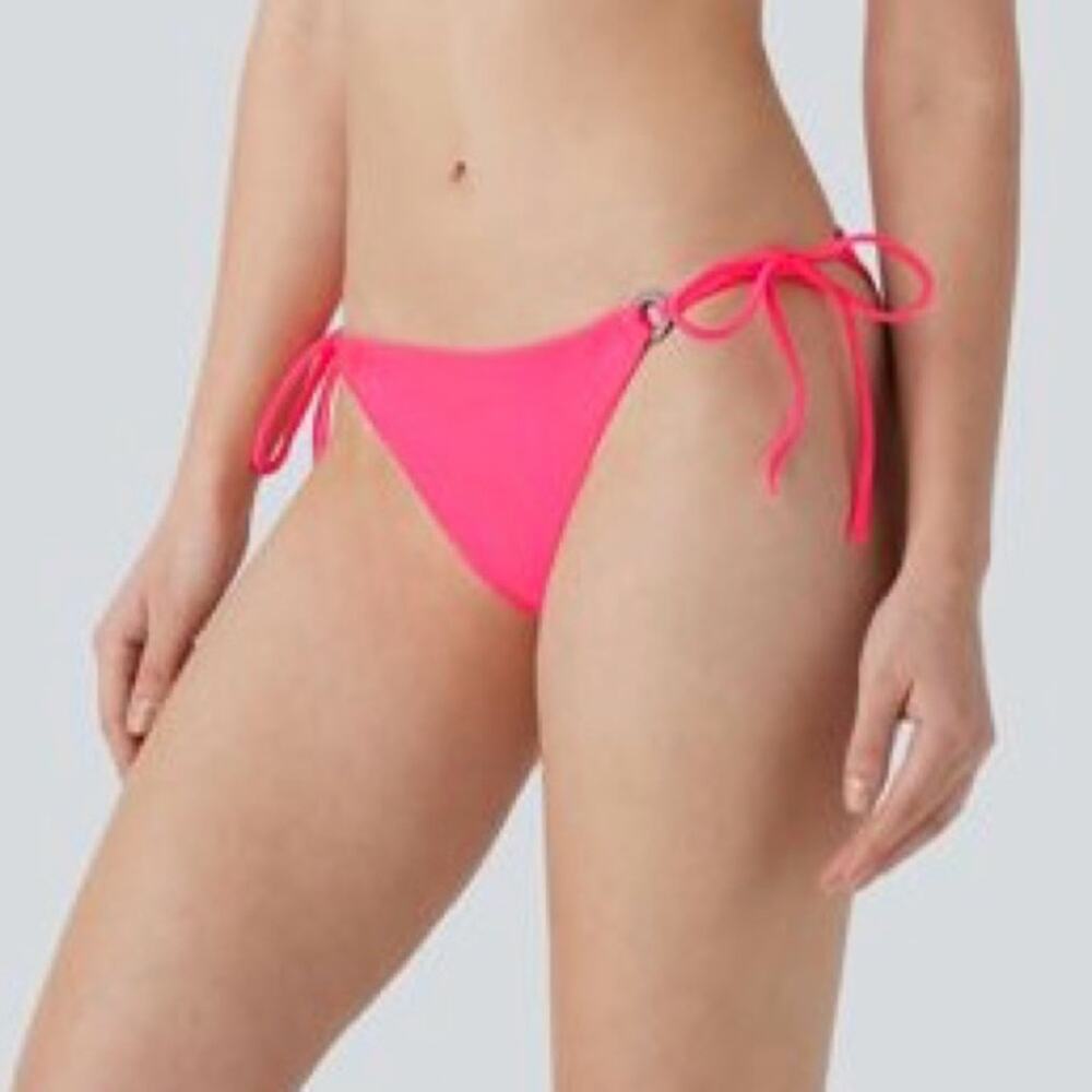 Halara self tie o ring ribbed bikini bottom small
